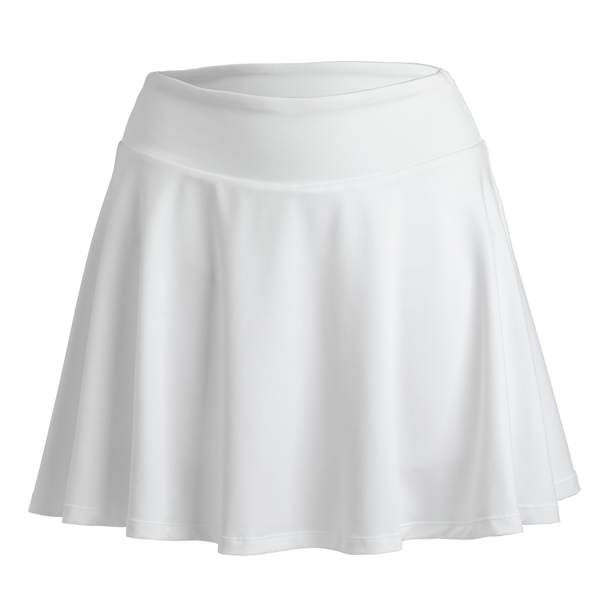 Spiro Recycled Ladies Fitness Skort in White, front view