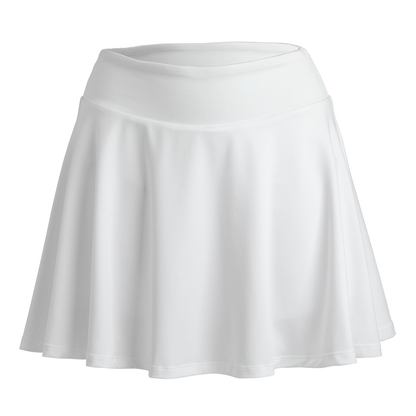 Spiro Recycled Ladies Fitness Skort in White, front view