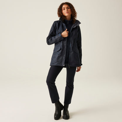 Regatta Benson III Ladies 3-In-1 Waterproof Jacket | Detachable Layer | Black or Navy | 10-20 - Winter Jacket - Logo Free Clothing