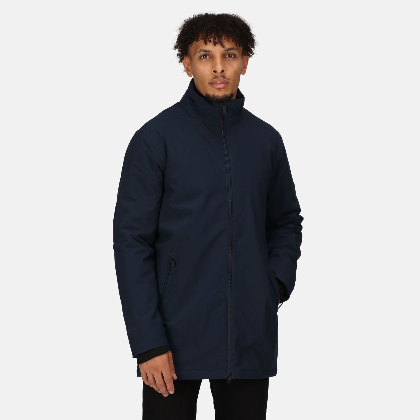 Regatta Hampton Mens Jacket | Waterproof | Insulated | Hood | Black or Navy | S-3XL - Winter Jacket - Logo Free Clothing