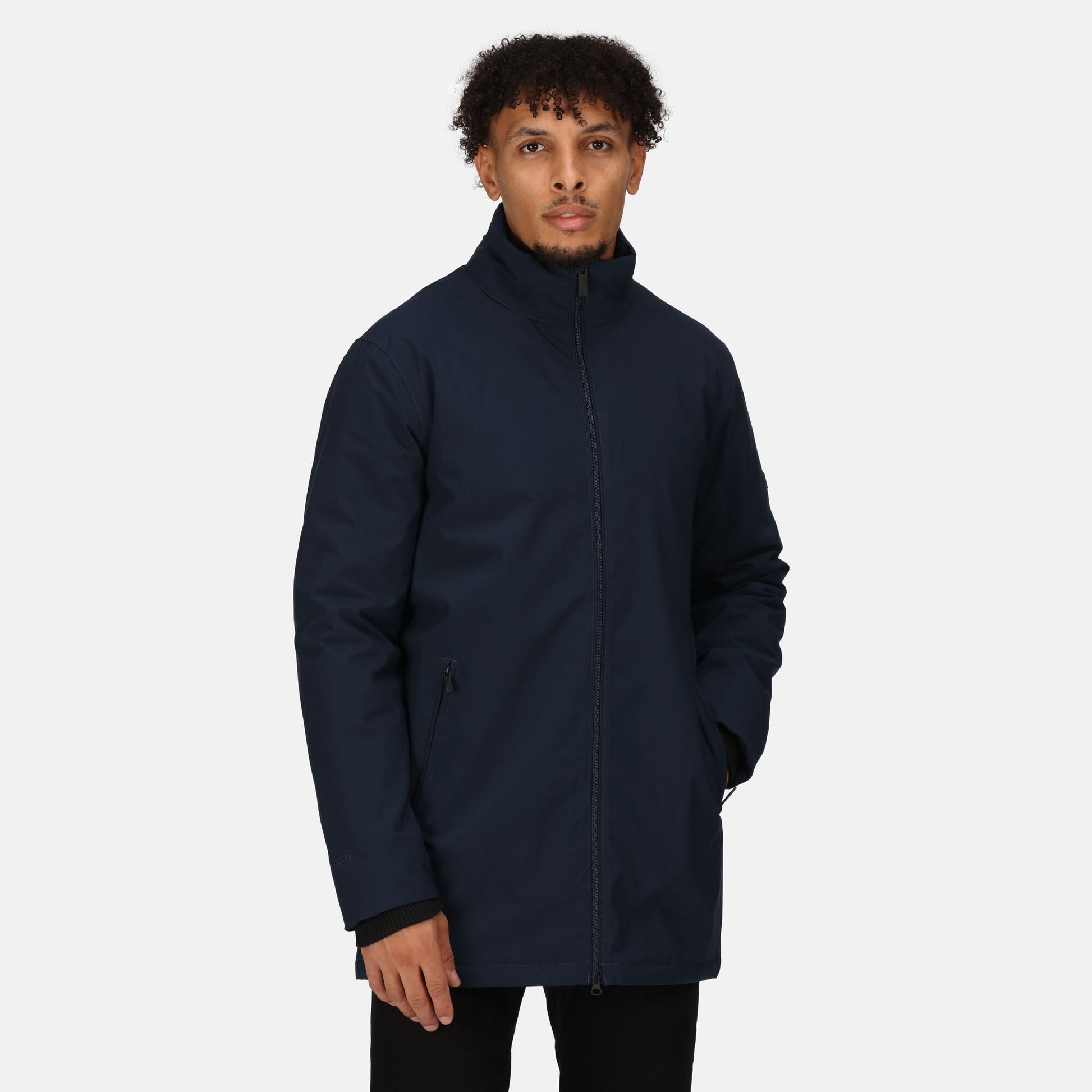 Regatta Hampton Mens Jacket | Waterproof | Insulated | Hood | Black or Navy | S-3XL - Winter Jacket - Logo Free Clothing