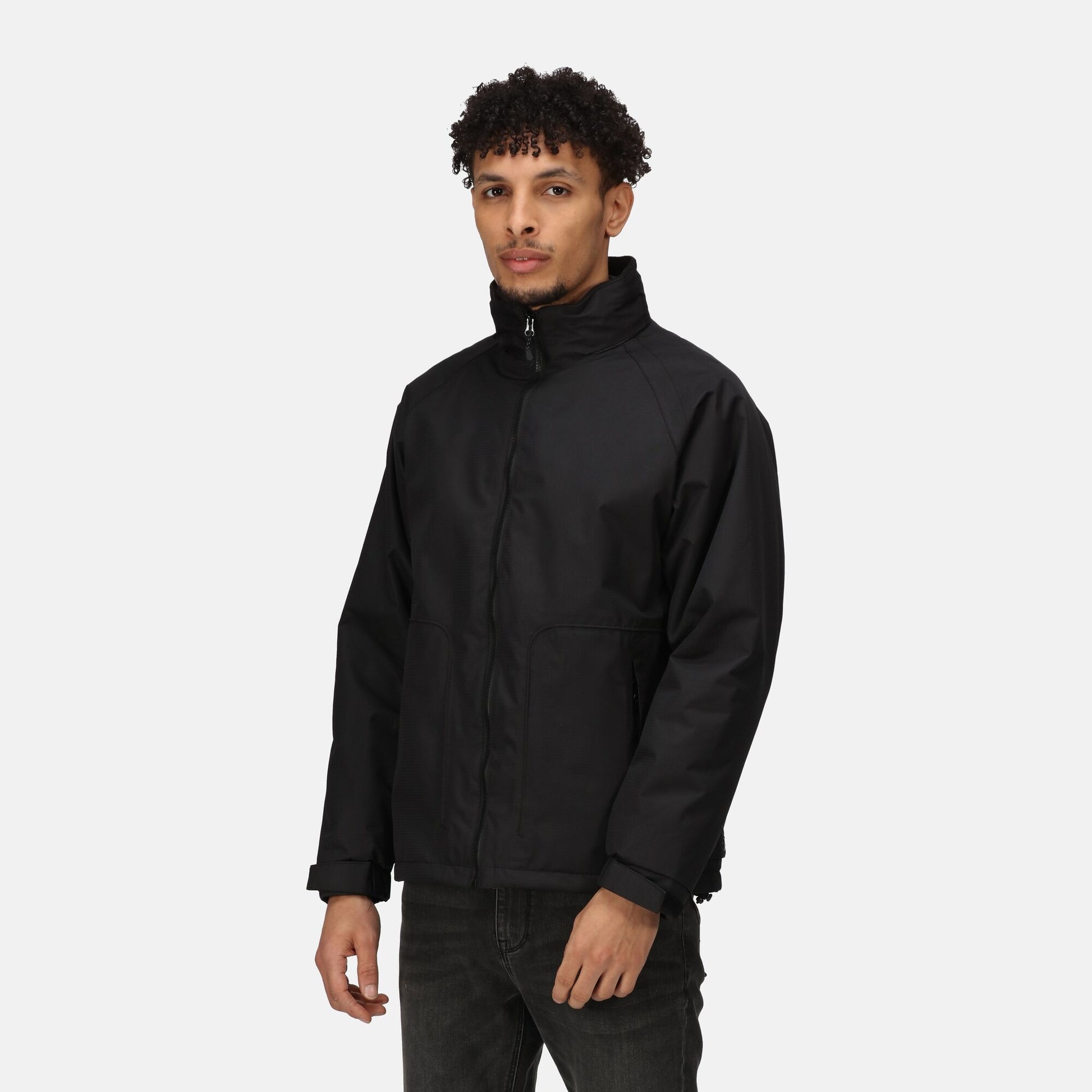 Regatta Hudson Mens Fleece Lined Jacket | Waterproof | Hooded | Black or Navy | S-3XL - Winter Jacket - Logo Free Clothing