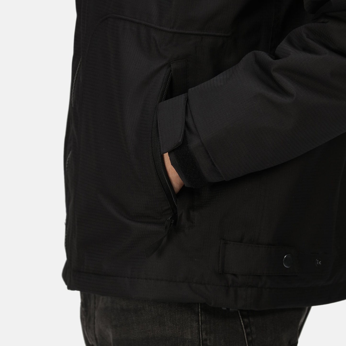 Regatta Hudson Mens Fleece Lined Jacket | Waterproof | Hooded | Black or Navy | S-3XL - Winter Jacket - Logo Free Clothing