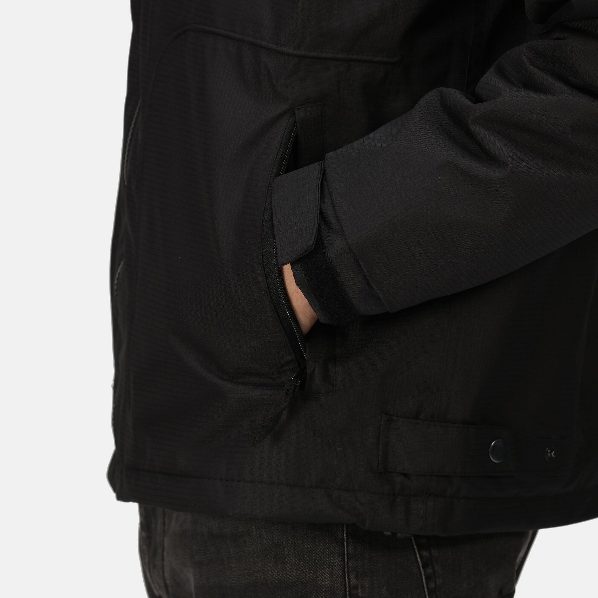 Regatta Hudson Mens Fleece Lined Jacket | Waterproof | Hooded | Black or Navy | S-3XL - Winter Jacket - Logo Free Clothing