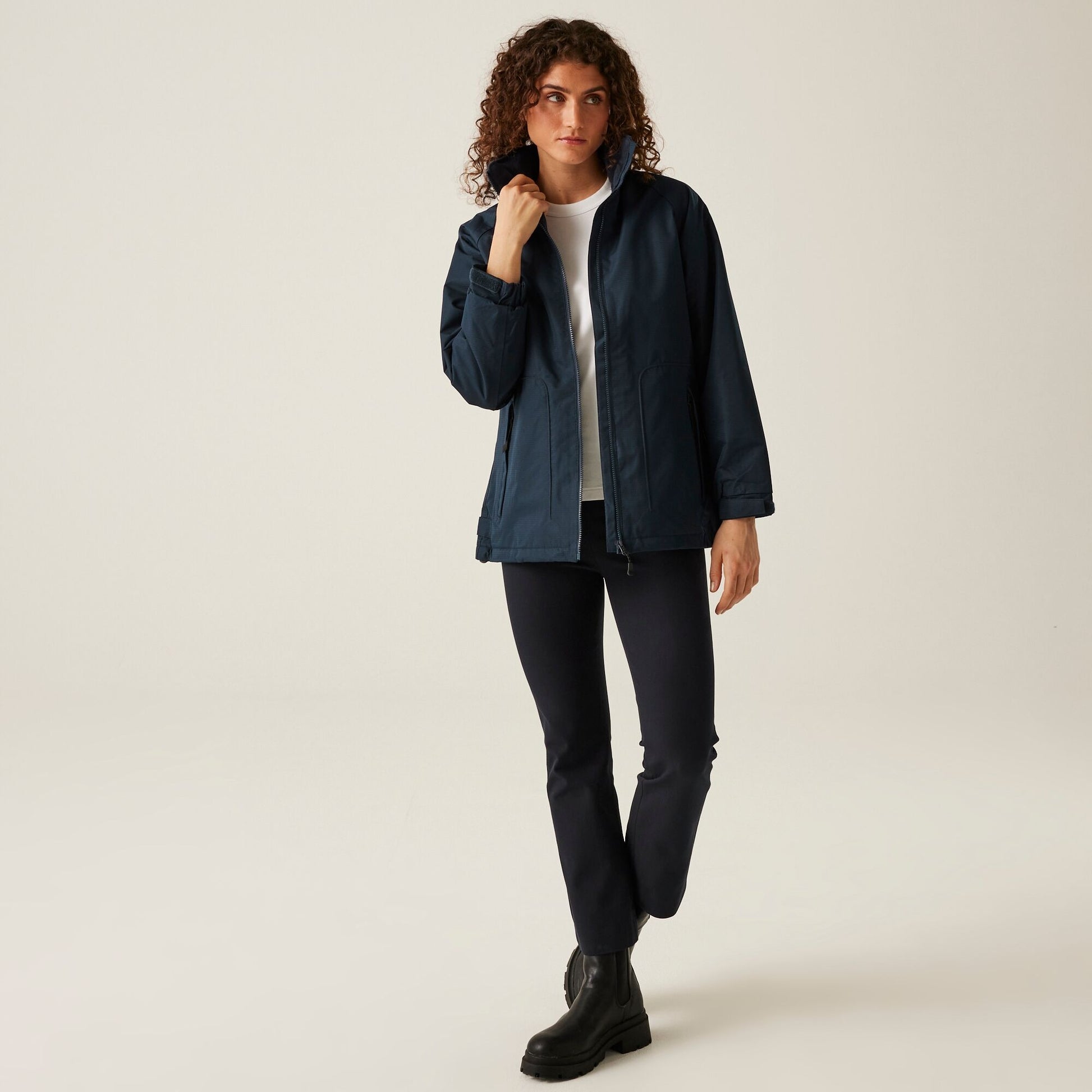 Regatta Hudson Ladies Fleece Lined Jacket | Waterproof | Hooded | Black or Navy | 10-18 - Winter Jacket - Logo Free Clothing