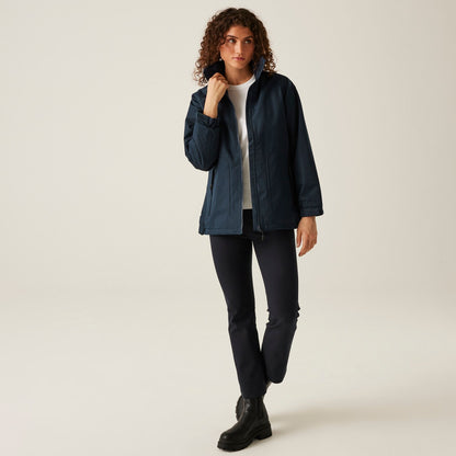 Regatta Hudson Ladies Fleece Lined Jacket | Waterproof | Hooded | Black or Navy | 10-18 - Winter Jacket - Logo Free Clothing
