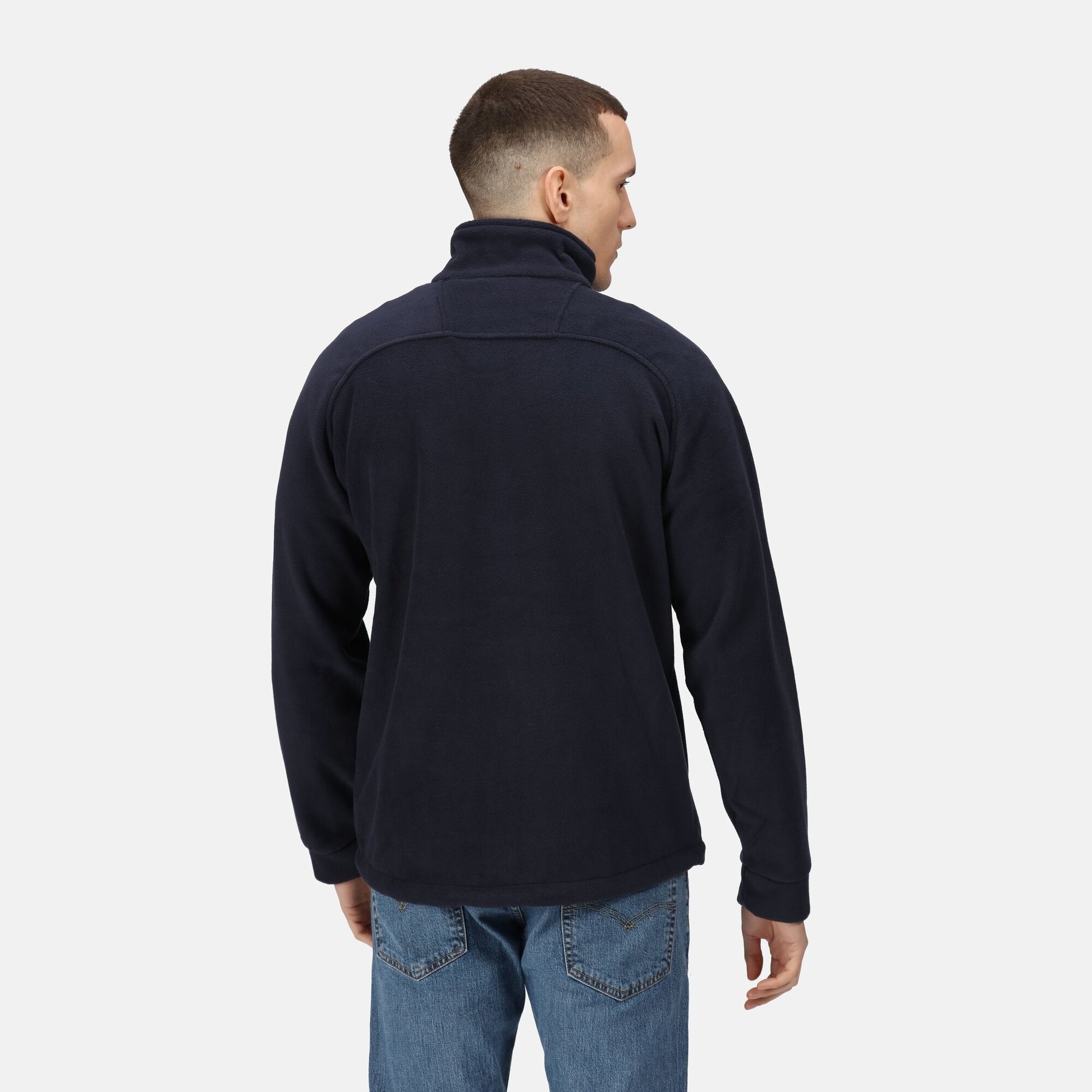 Regatta Sigma Mens Full Zip Fleece | Heavyweight | Super Soft | Black or Navy | S-3XL - Fleece - Logo Free Clothing