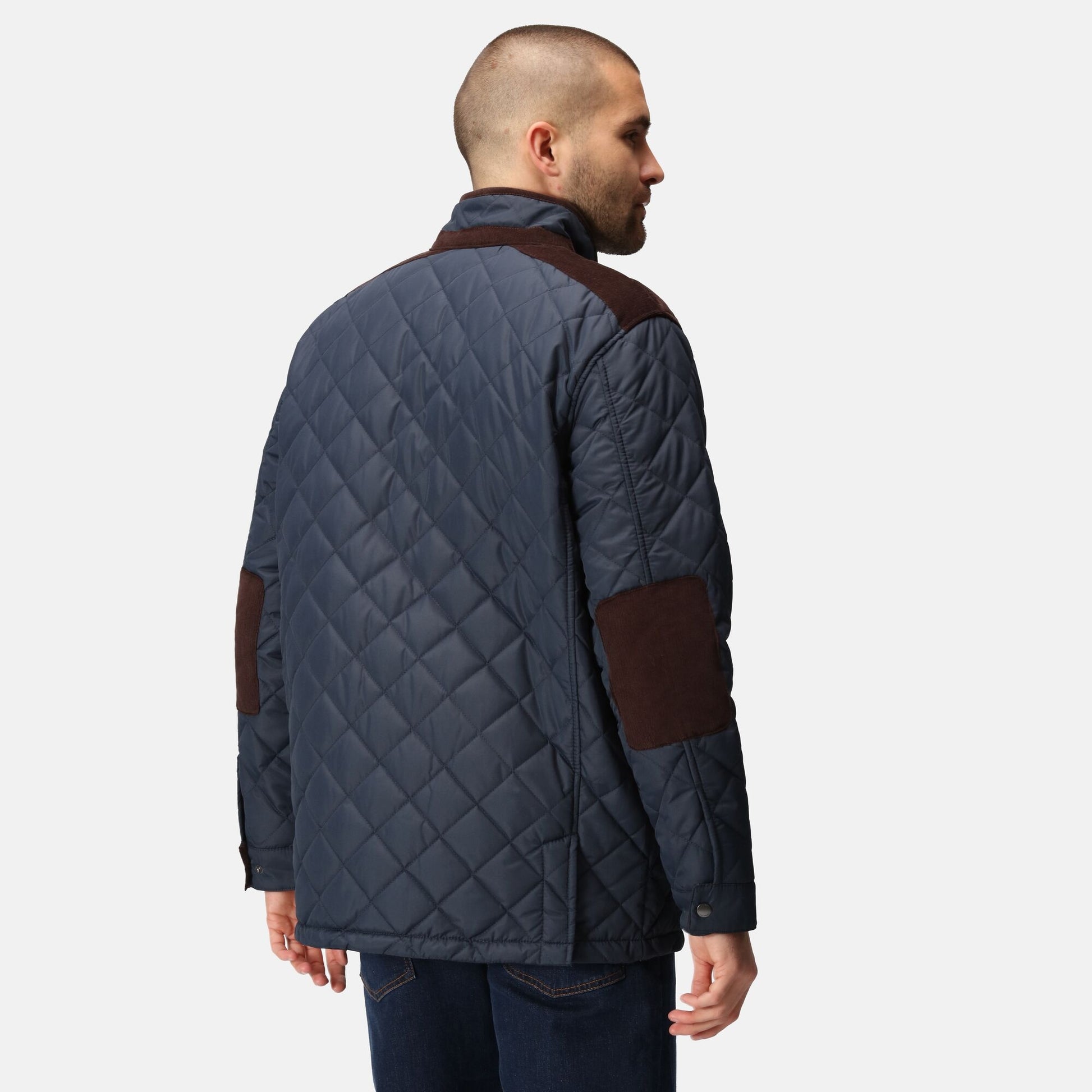 Regatta Padbury Mens Quilted Jacket | Showerproof | Corduroy Panels | 3 Colours | S-3XL - Summer Jacket - Logo Free Clothing