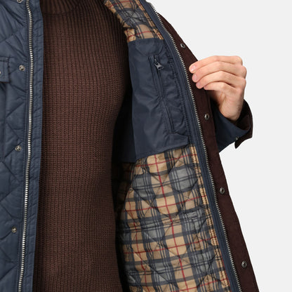 Regatta Padbury Mens Quilted Jacket | Showerproof | Corduroy Panels | 3 Colours | S-3XL - Summer Jacket - Logo Free Clothing