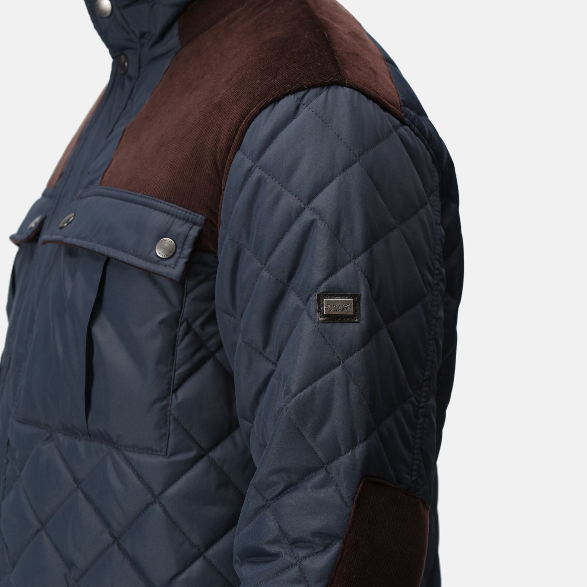 Regatta Padbury Mens Quilted Jacket | Showerproof | Corduroy Panels | 3 Colours | S-3XL - Summer Jacket - Logo Free Clothing