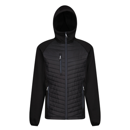 Regatta Navigate Mens Hybrid Stretch Jacket | Lightweight | Hooded | 7 Colours | S-3XL - Summer Jacket - Logo Free Clothing