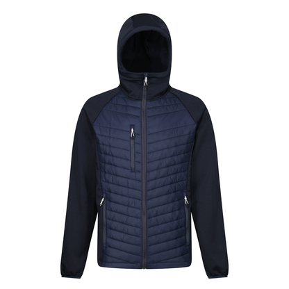 Regatta Navigate Mens Hybrid Stretch Jacket | Lightweight | Hooded | 7 Colours | S-3XL - Summer Jacket - Logo Free Clothing