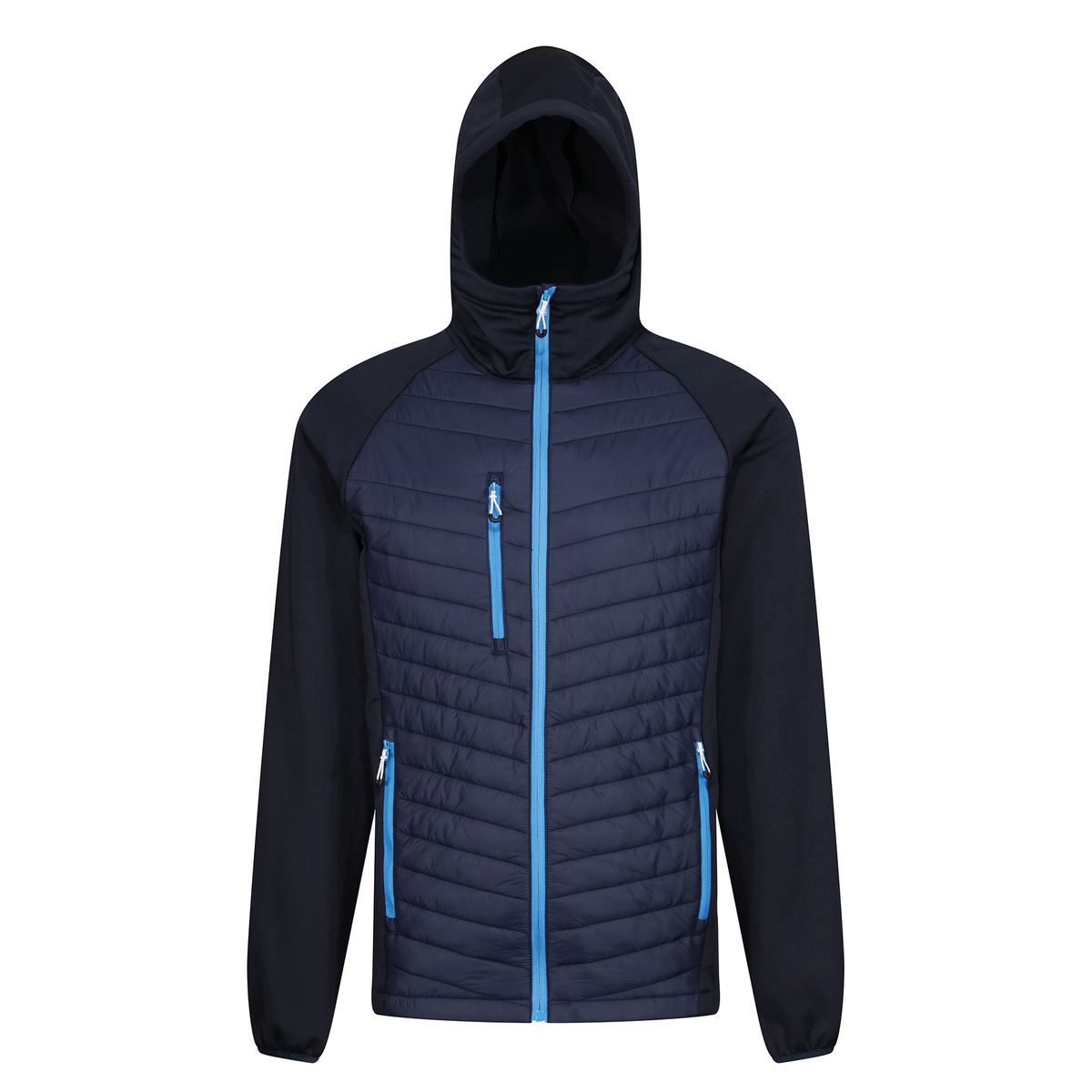 Regatta Navigate Mens Hybrid Stretch Jacket | Lightweight | Hooded | 7 Colours | S-3XL - Summer Jacket - Logo Free Clothing