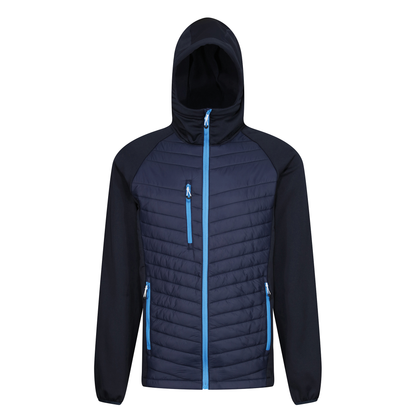 Regatta Navigate Mens Hybrid Stretch Jacket | Lightweight | Hooded | 7 Colours | S-3XL - Summer Jacket - Logo Free Clothing