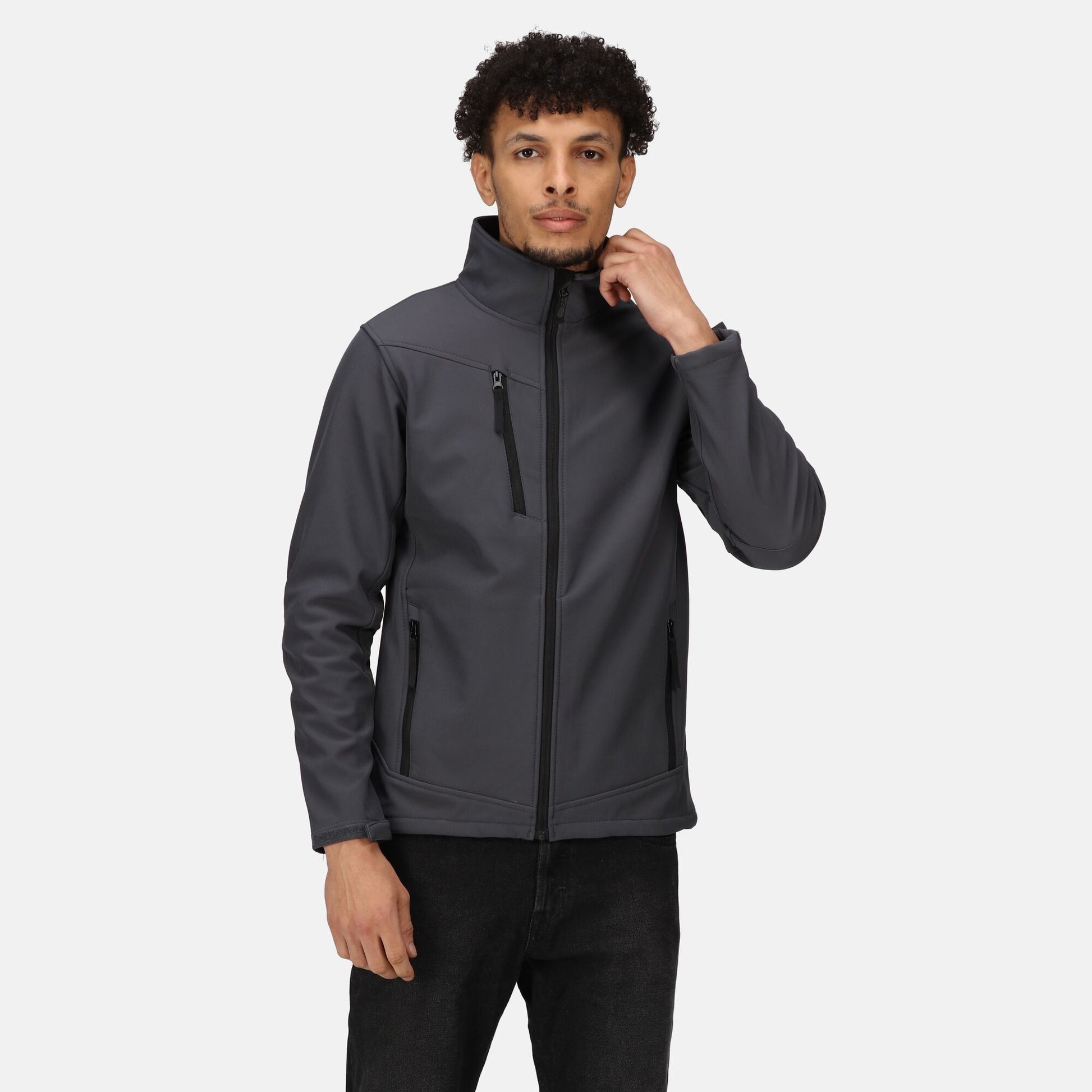 Regatta Arcola Mens 3-Layer Membrane Softshell Jacket | Waterproof | Black or Grey | S-3XL - Winter Jacket - Logo Free Clothing