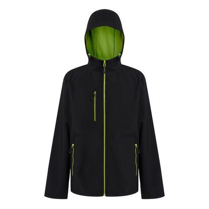 Regatta Navigate Mens 2-Layer Hood Softshell Jacket | Showerproof | 7 Colours | S-3XL - Summer Jacket - Logo Free Clothing