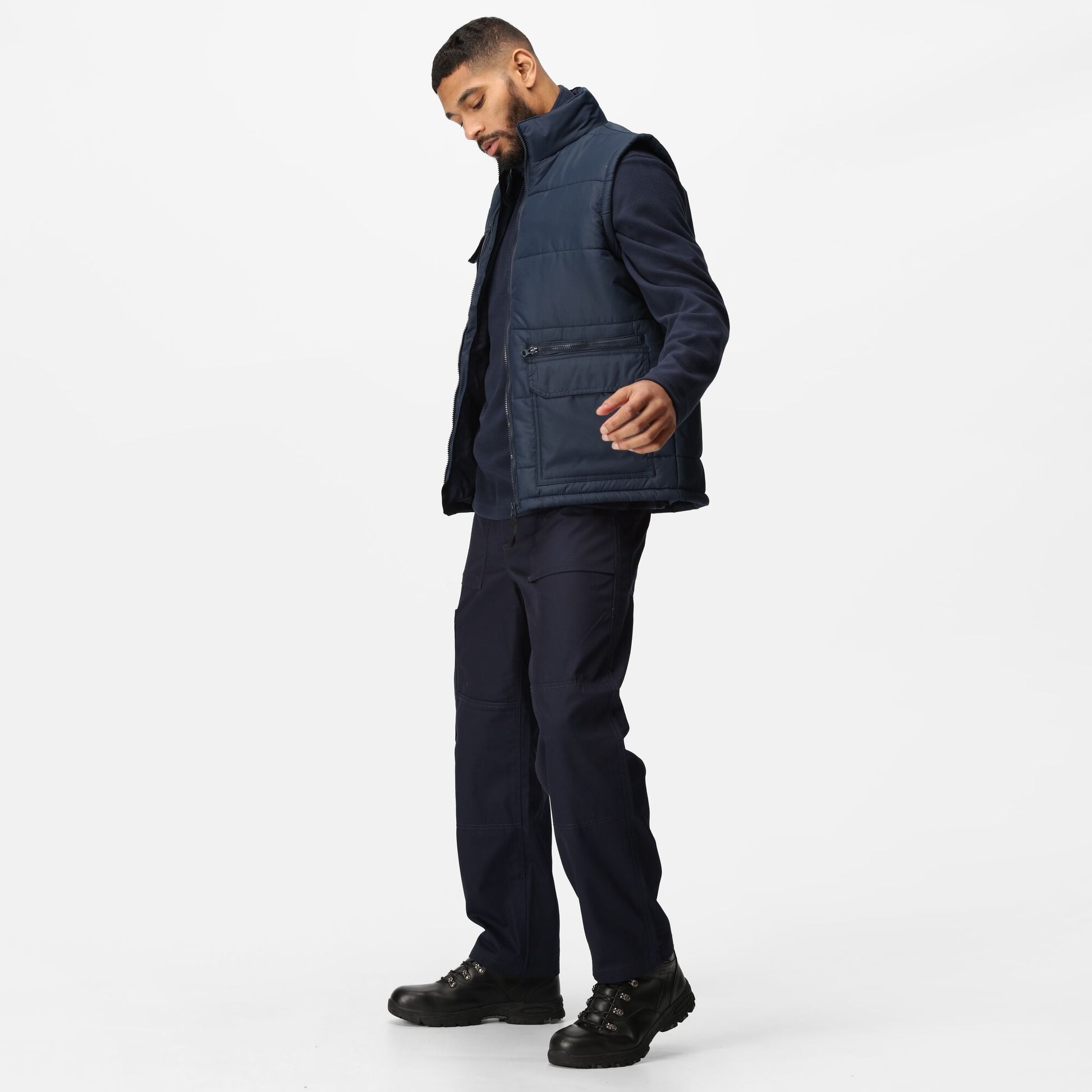 Regatta Stellar Mens Multi Zip Gilet | Insulated Body Warmer | Black or Navy | S-3XL - Gilet - Logo Free Clothing