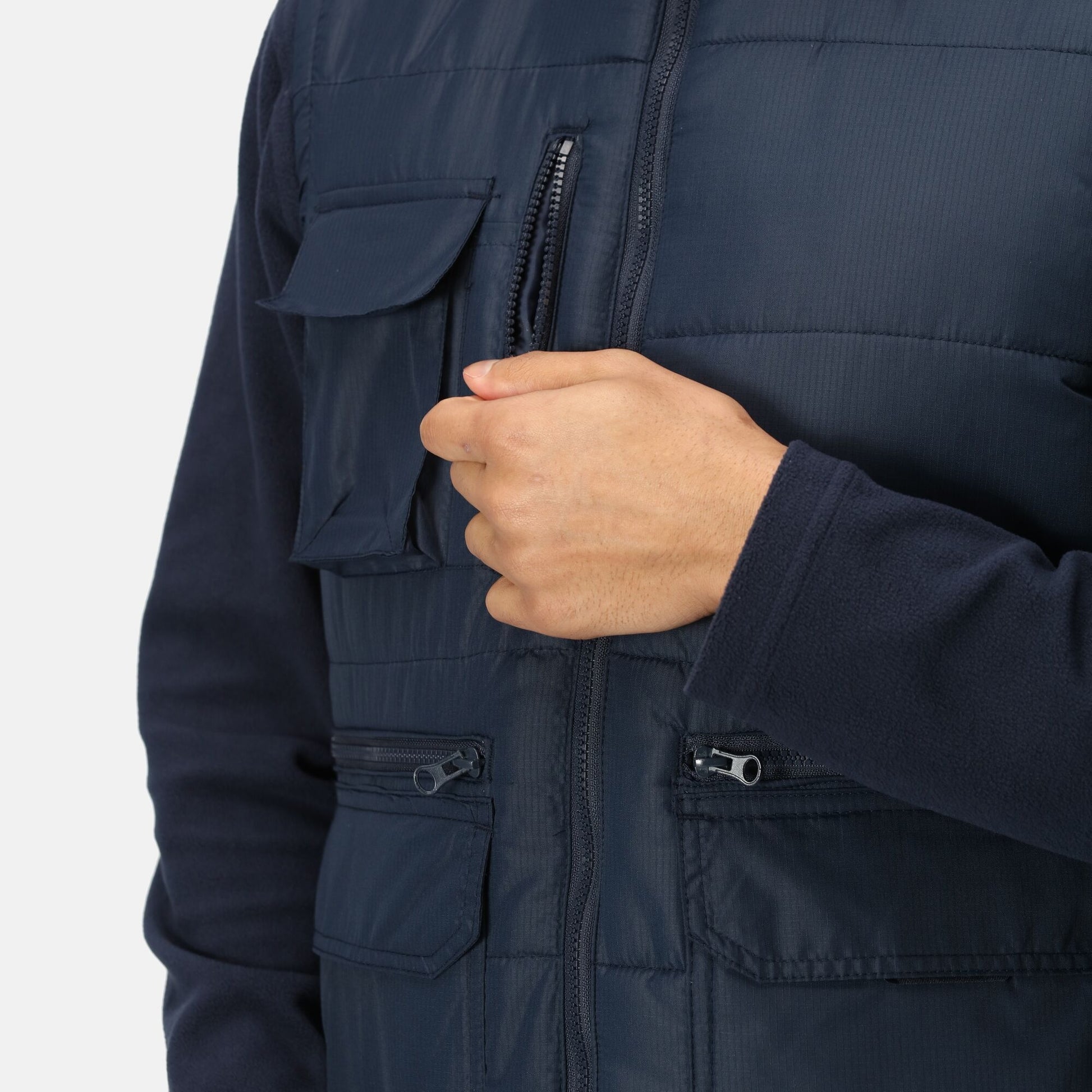 Regatta Stellar Mens Multi Zip Gilet | Insulated Body Warmer | Black or Navy | S-3XL - Gilet - Logo Free Clothing