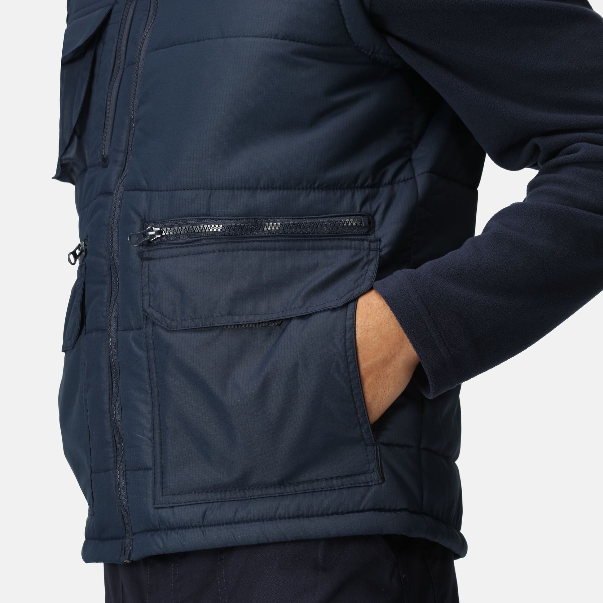 Regatta Stellar Mens Multi Zip Gilet | Insulated Body Warmer | Black or Navy | S-3XL - Gilet - Logo Free Clothing
