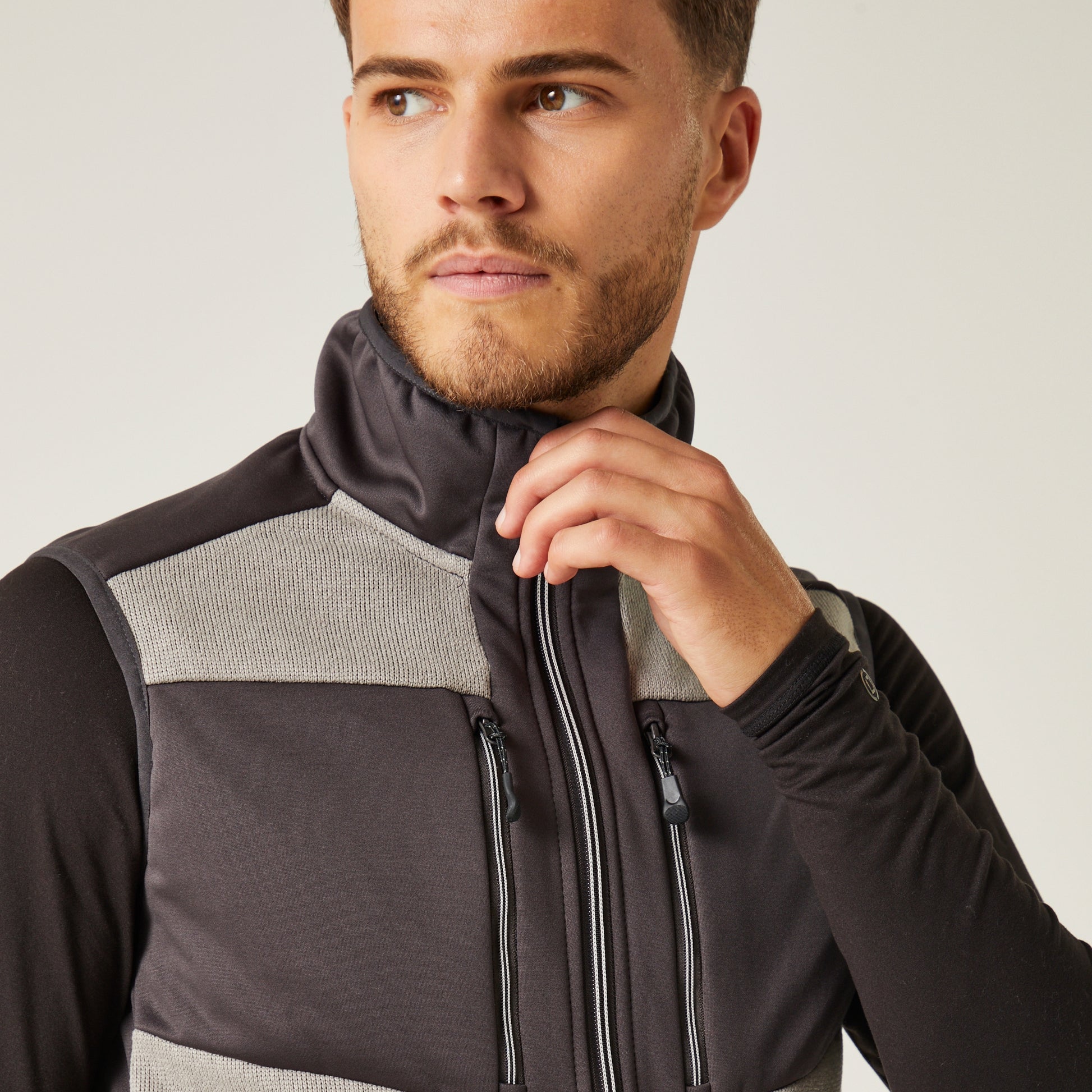 Regatta E-Volve Mens Knit Effect Stretch Gilet | Fleece Body Warmer | 4 Colours | XS-3XL - Gilet - Logo Free Clothing