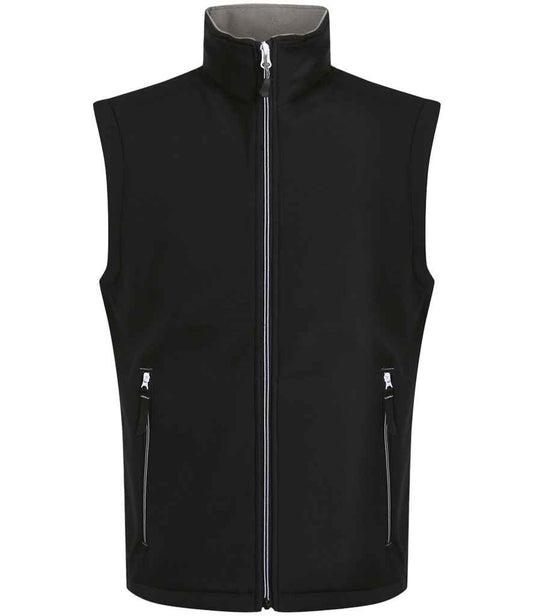 Regatta Ascender Mens Softshell Gilet | Fleece Lined Stretch Body Warmer | 3 Colours | S-3XL - Gilet - Logo Free Clothing