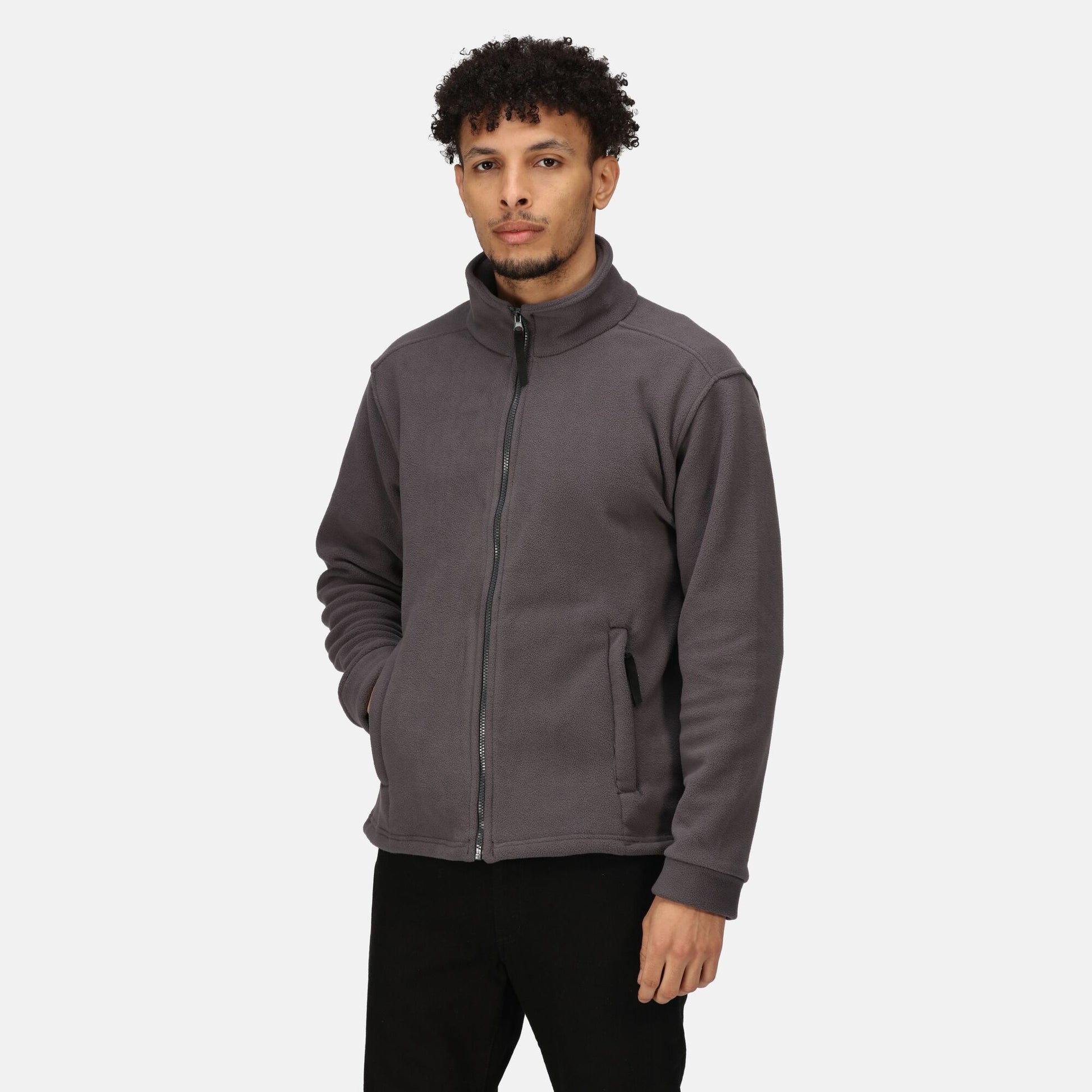Regatta Thor 350 Mens Full Zip Fleece | Heavyweight | Super Soft | Black or Navy | S-4XL - Fleece - Logo Free Clothing