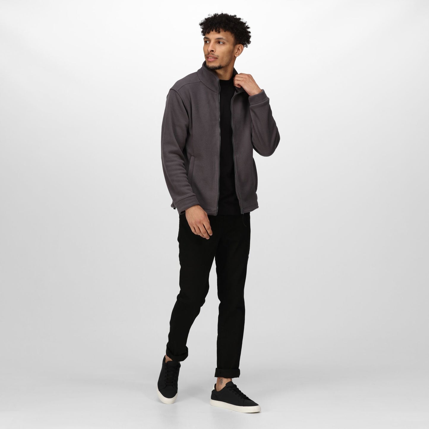Regatta Thor 350 Mens Full Zip Fleece | Heavyweight | Super Soft | Black or Navy | S-4XL - Fleece - Logo Free Clothing