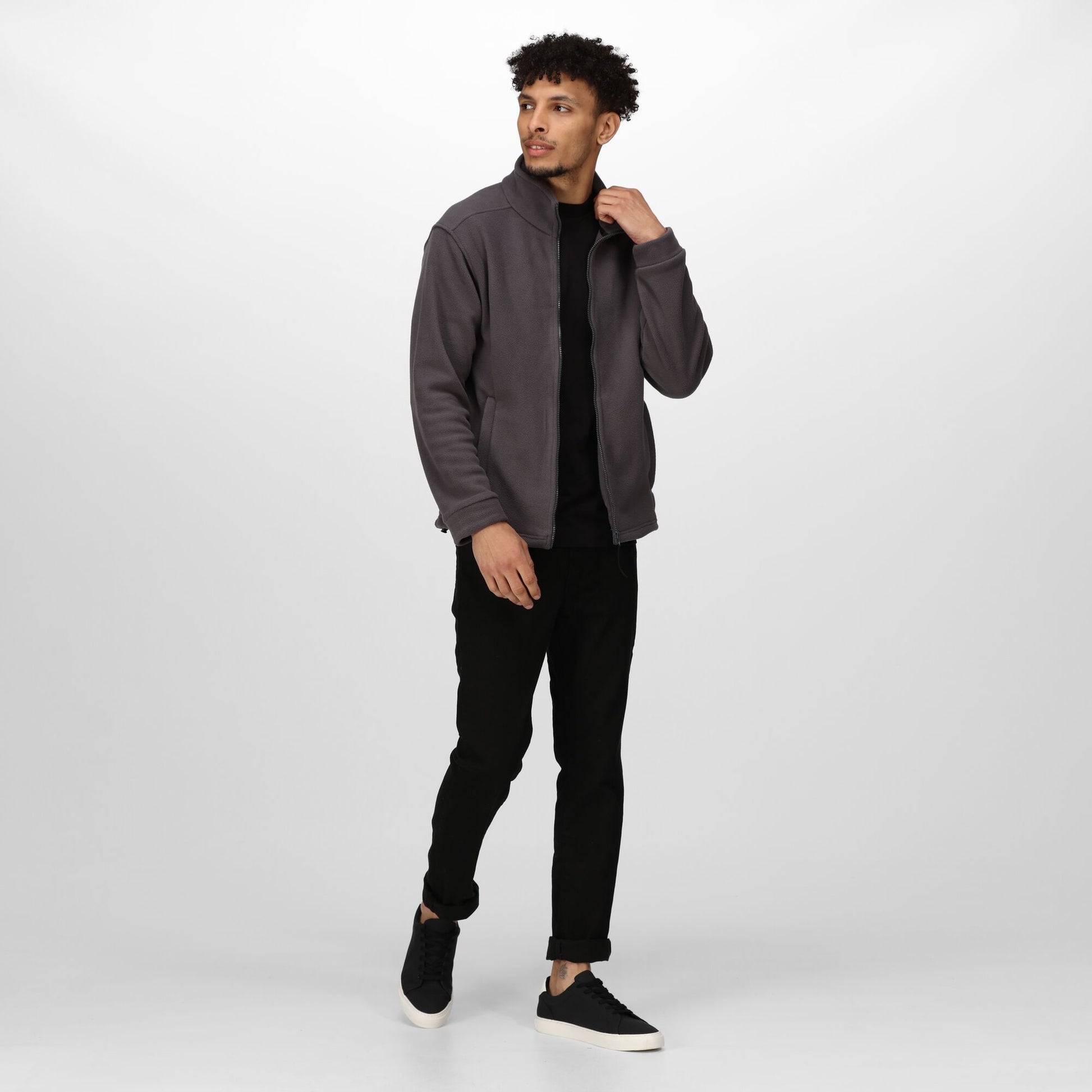 Regatta Thor 350 Mens Full Zip Fleece | Heavyweight | Super Soft | Black or Navy | S-4XL - Fleece - Logo Free Clothing