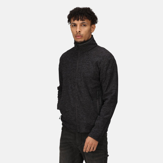 Regatta Thornly Mens Marl Fleece | Full Zip | Super Soft | Zip Pockets | Grey Marl | S-3XL - Fleece - Logo Free Clothing