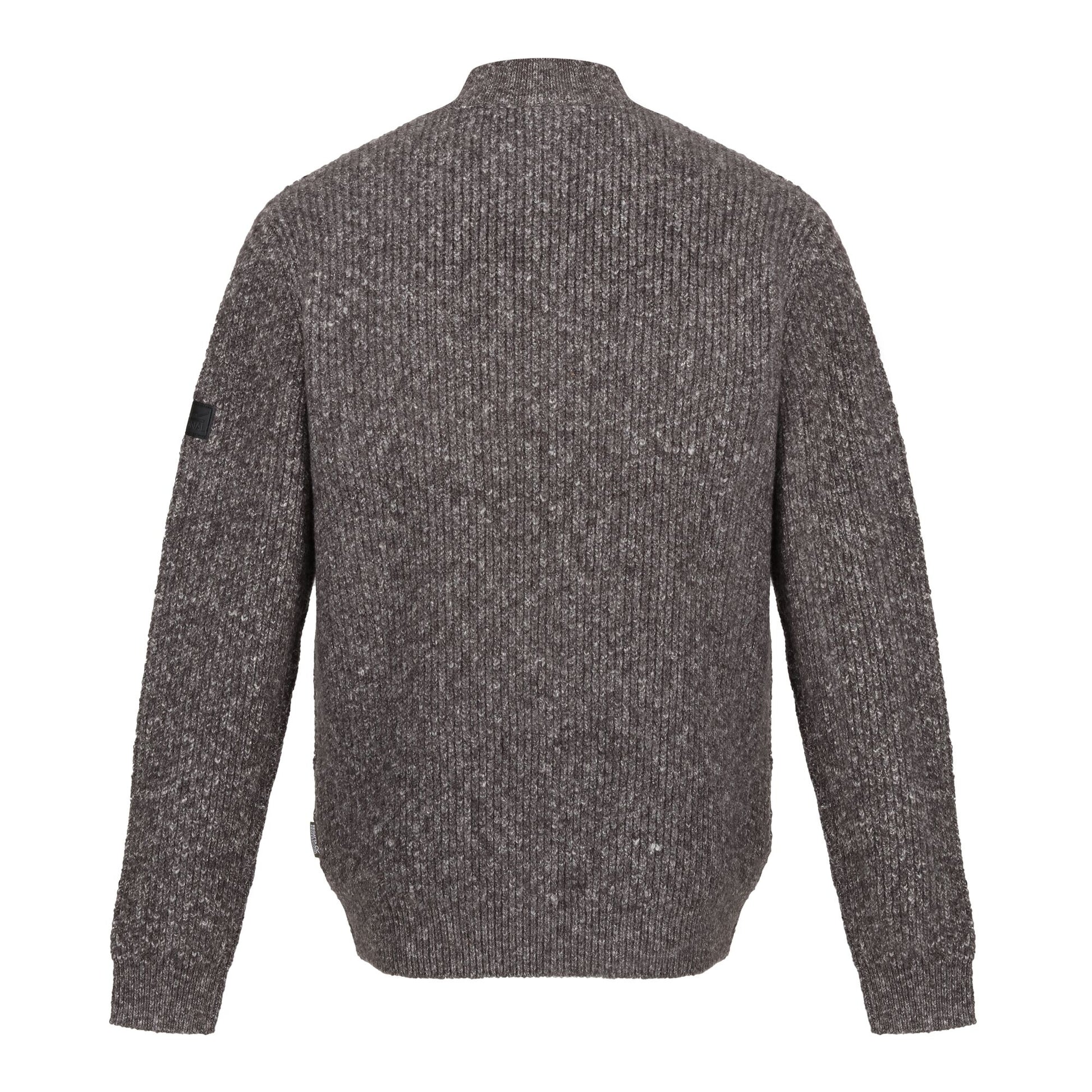 Regatta Solomon Mens Half Zip Knitted Pullover | Heavyweight Jumper | Grey or Navy | S-3XL - Sweatshirt - Logo Free Clothing