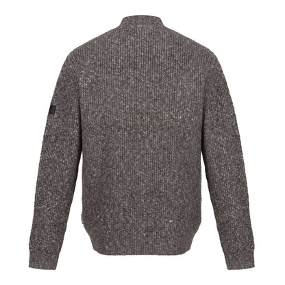Regatta Solomon Mens Half Zip Knitted Pullover | Heavyweight Jumper | Grey or Navy | S-3XL - Sweatshirt - Logo Free Clothing