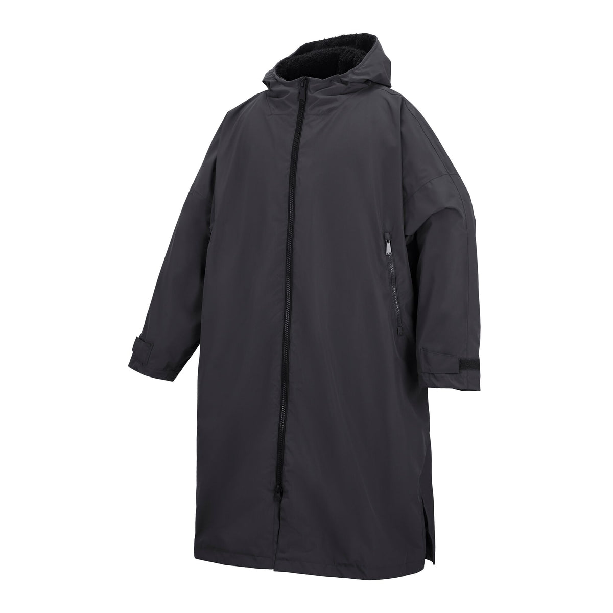 Regatta Pro Changing Dryrobe Jacket in Slate Grey and Black, side view