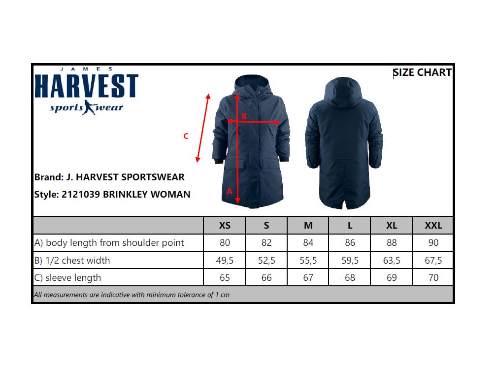 James Harvest Brinkley Ladies Parka Coat | Waterproof | Hooded | Navy or Black | XS-2XL