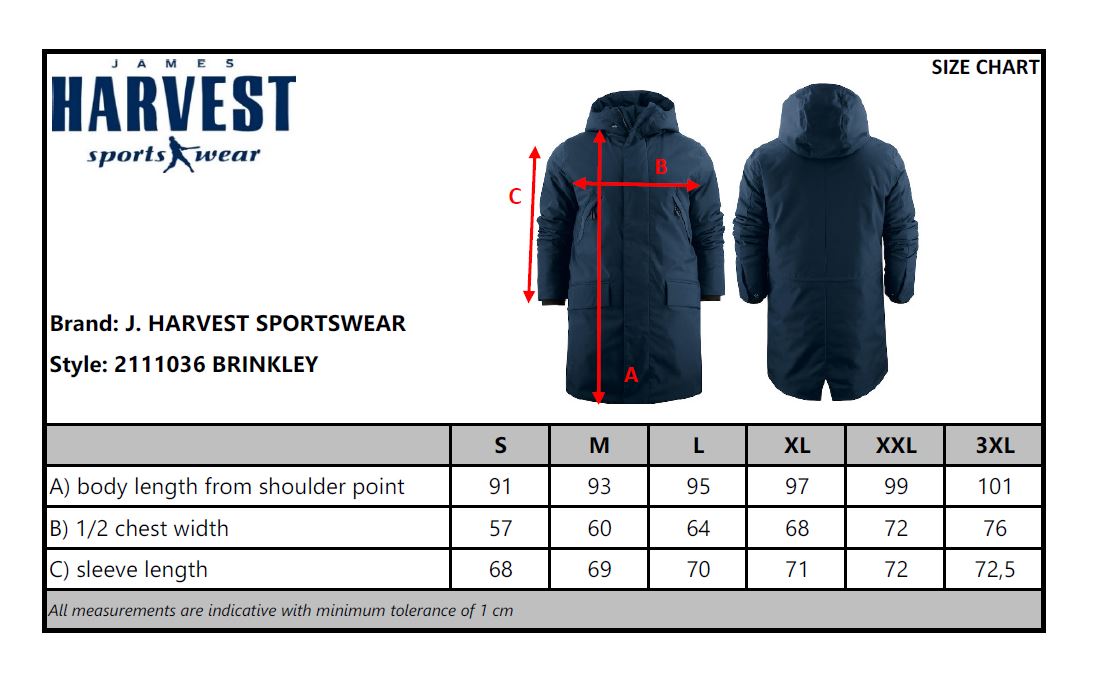 James Harvest Brinkley Mens Parka Coat | Waterproof | Hooded | Navy or Black | S-3XL - Winter Jacket - Logo Free Clothing