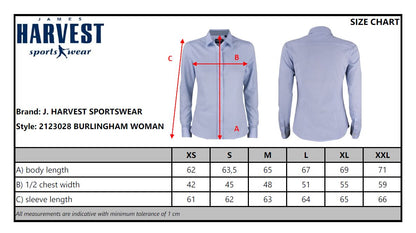 James Harvest Burlingham Ladies Shirt | Long Sleeve | Cotton Blend | 4 Colours | XS-2XL