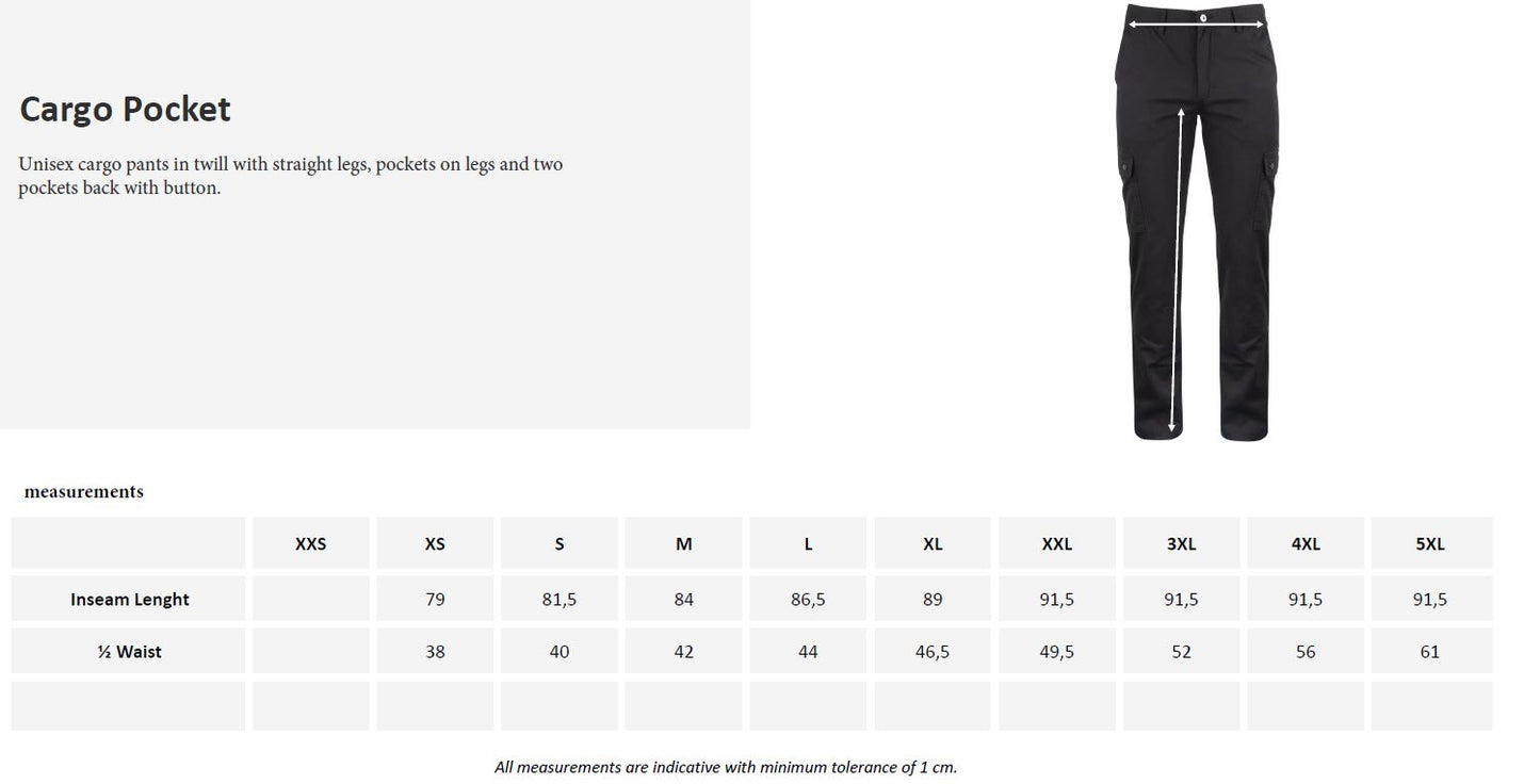 Clique Cargo Trousers | Unisex | Cotton | Leg Pockets | Cargo Pants | 3 Colours | XS-5XL - Trousers - Logo Free Clothing