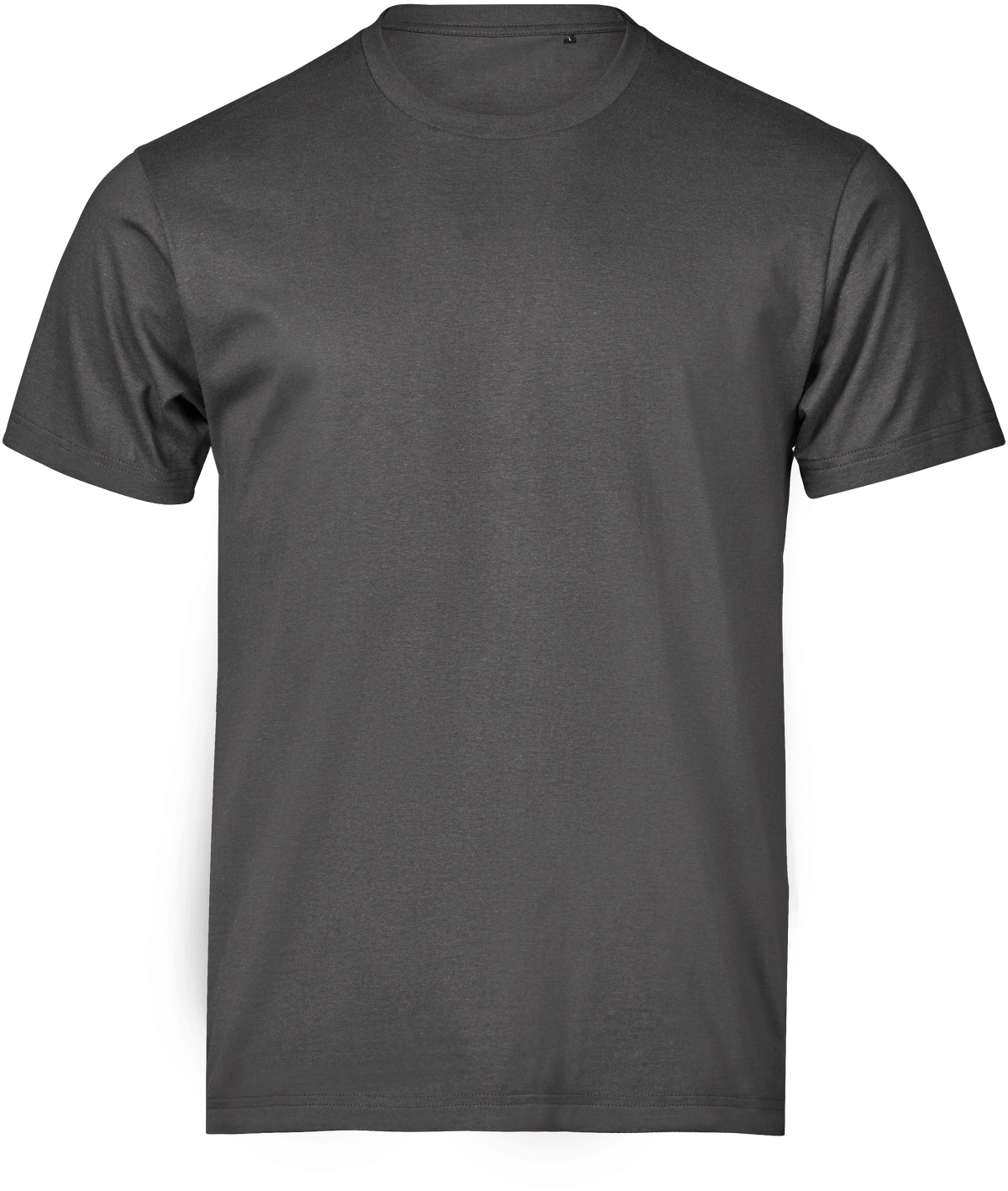 Tee Jays Unlabelled T-Shirt in Dark Grey, front view