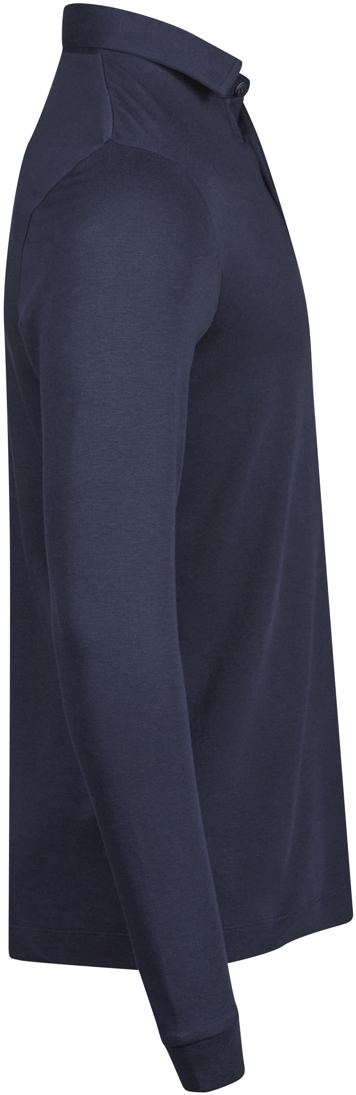 Tee Jays Men’s Pima Cotton Long Sleeve Polo Shirt in Navy, right side view