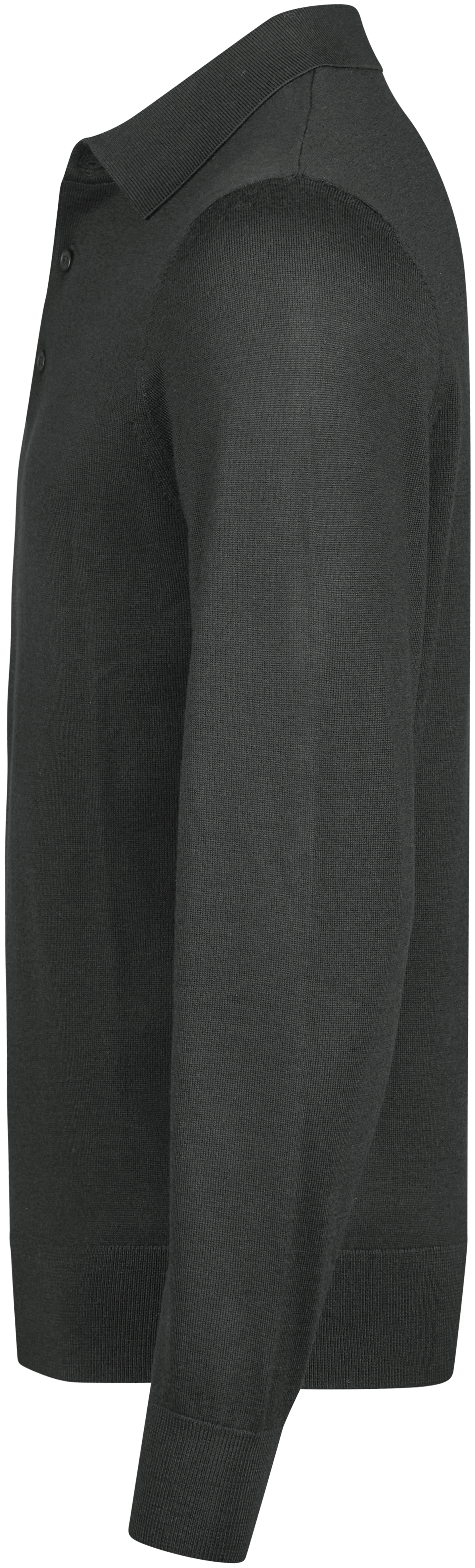 Tee Jays Men’s Knit Polo Shirt in Black, left side view