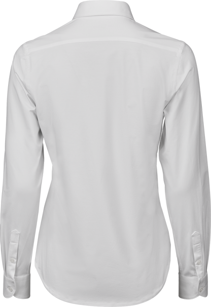 Tee Jays Ladies Active Stretch Shirt in White, back view
