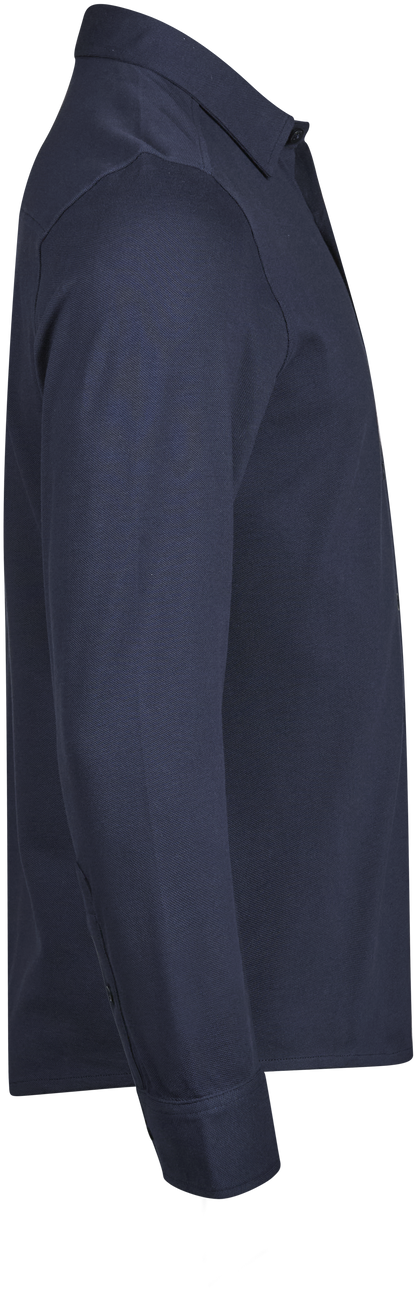 Tee Jays Men’s Luxury Stretch Shirt in Navy, right side view