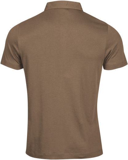 Tee Jays Men’s Pima Cotton Polo Shirt in Wood, back view