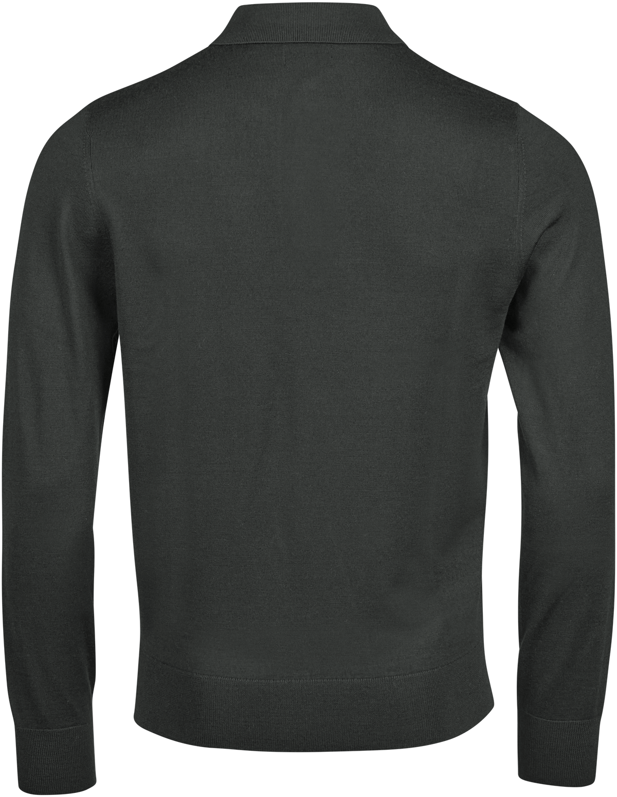 Tee Jays Men’s Knit Polo Shirt in Black, back view