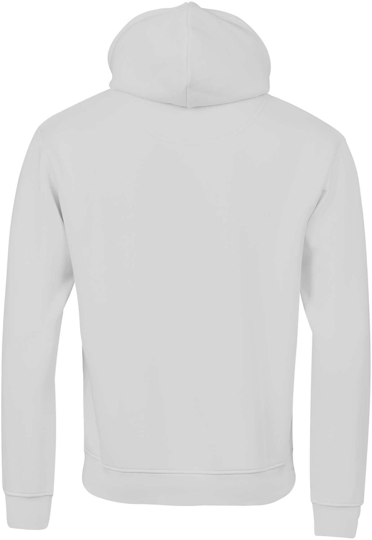 Tee Jays Unlabelled Hooded Sweatshirt Hoodie in White, back view