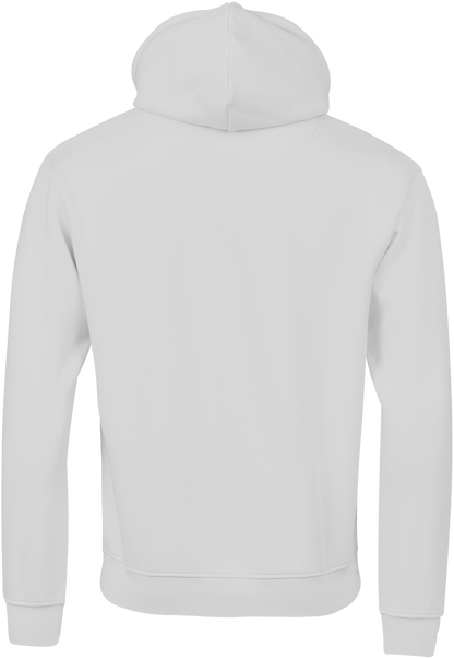 Tee Jays Unlabelled Hooded Sweatshirt Hoodie in White, back view