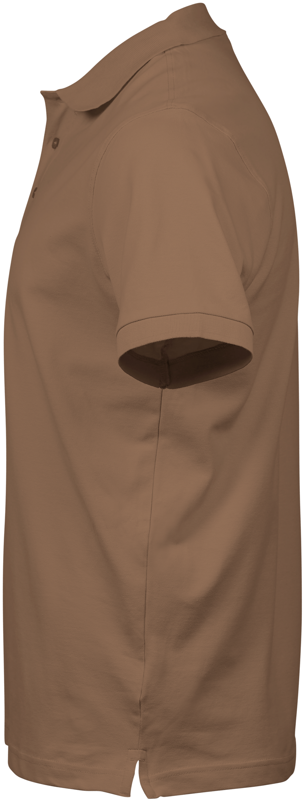 Tee Jays Men’s Luxury Stretch Polo Shirt in Wood, left side view