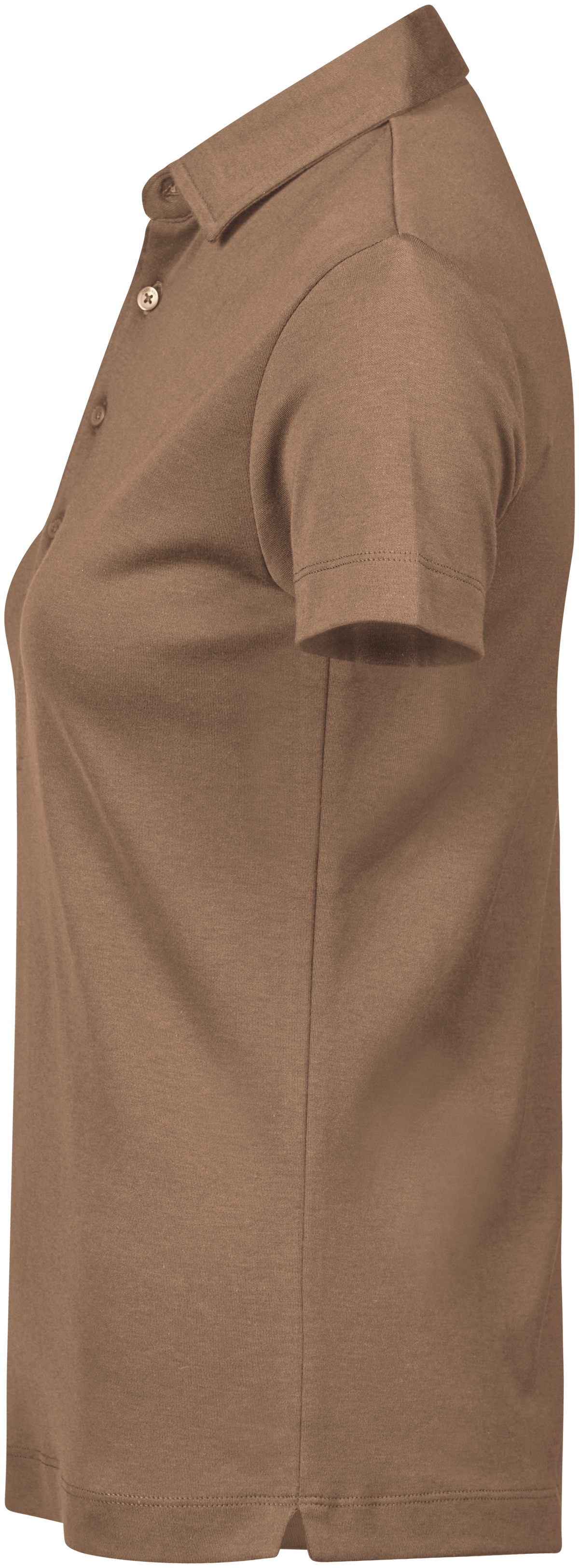 Tee Jays Ladies Pima Cotton Polo Shirt in Wood, left side view