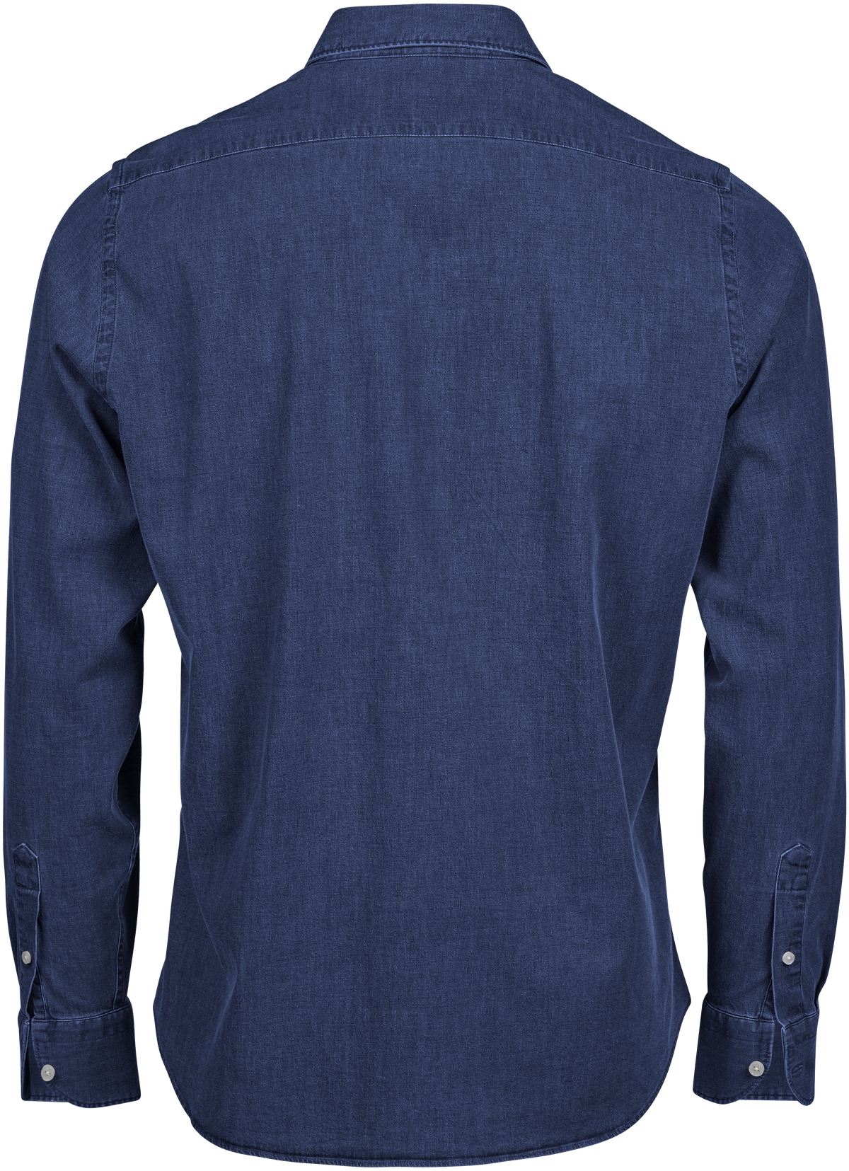 Tee Jays Men’s Denim Shirt in Blue Denim, back view