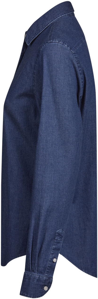 Tee Jays Ladies Denim Shirt in Blue Denim, left side view