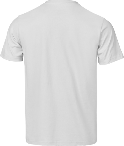 Tee Jays Unlabelled Luxury T-Shirt in White, back view